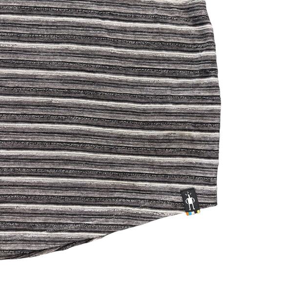 Smartwool Horizon Line Merino Blend Skirt Size Medium Textured Stripe Drawstring - Picture 3 of 6